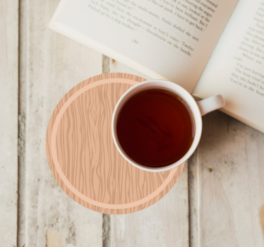 Texture coaster with wood grain finish - TenStickers