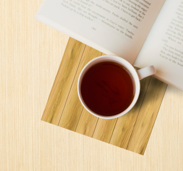 Texture coaster with wooden plank design - TenStickers
