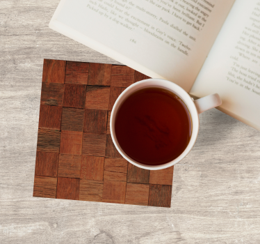Texture coaster with wooden texture pattern - TenStickers