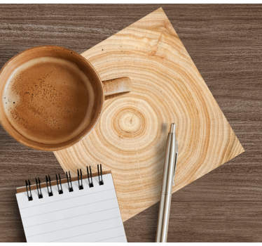 Texture coaster wood grain circle - TenStickers
