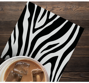 Texture coaster zebra stripe design - TenStickers