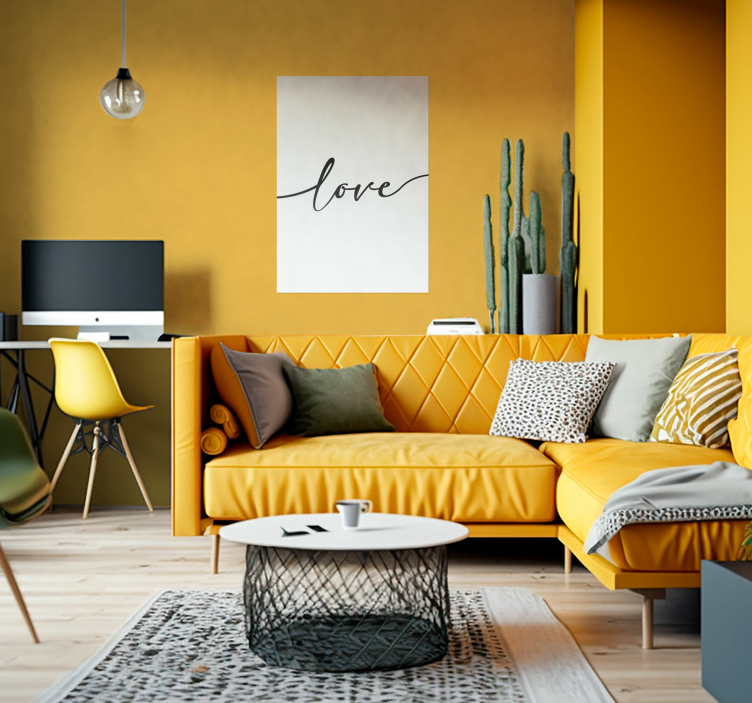 Amour love quote wall poster - TenStickers