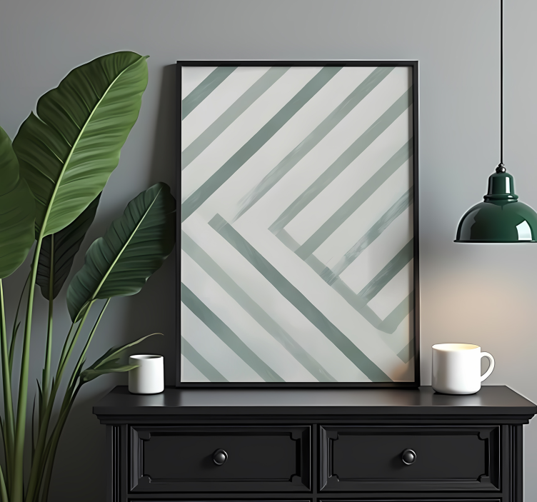 diagonal stripes abstract poster - TenStickers