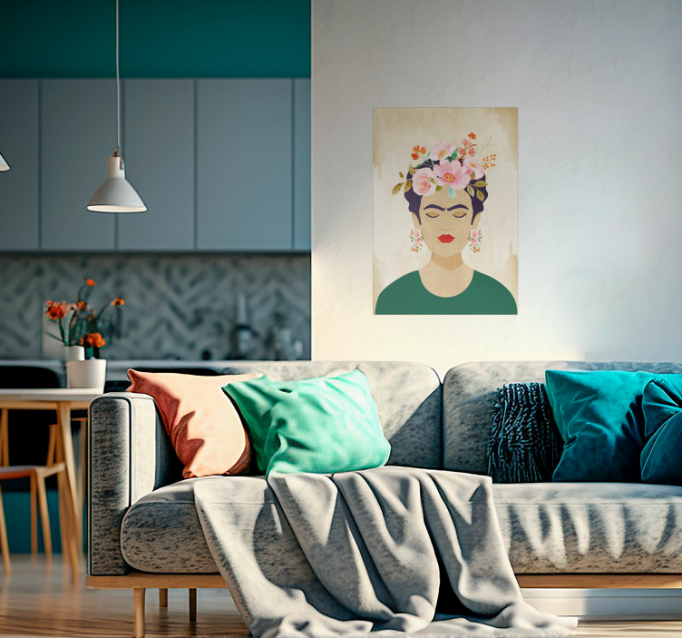 Woman with Flowers poster - TenStickers