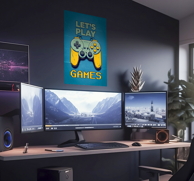 Let's play games poster for teenager - TenStickers