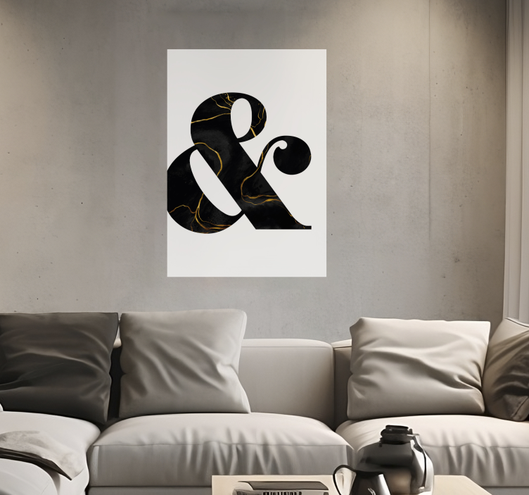 marble texture with & symbol poster - TenStickers