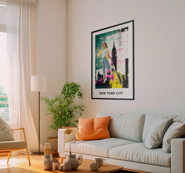 New York College living room poster - TenStickers