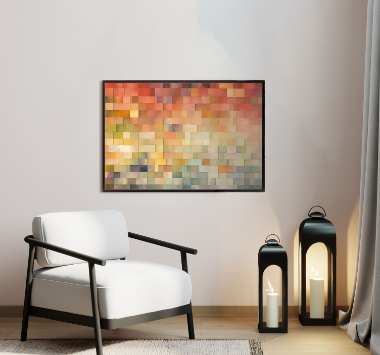 Squares Of Colour Abstract Wall Poster - TenStickers