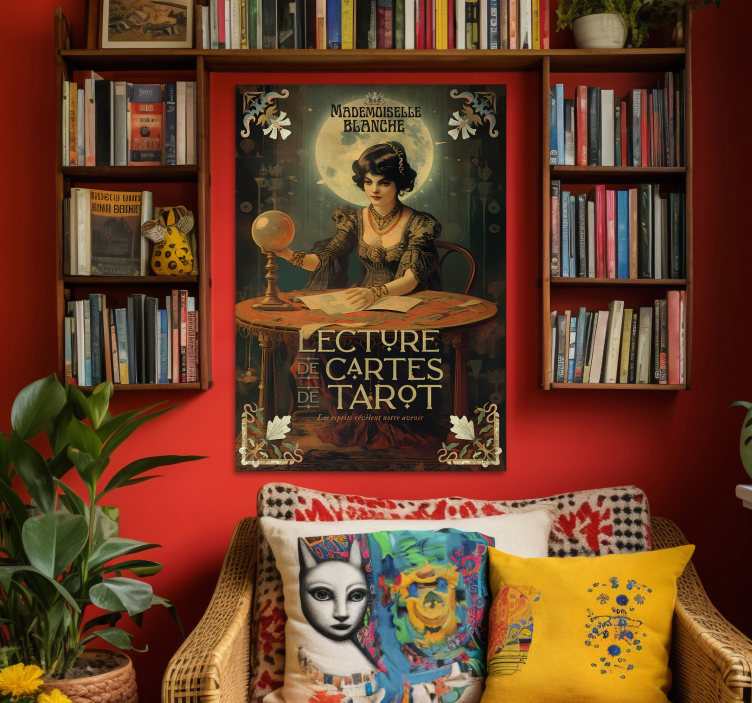 Tarot readings vintage poster wall - TenStickers