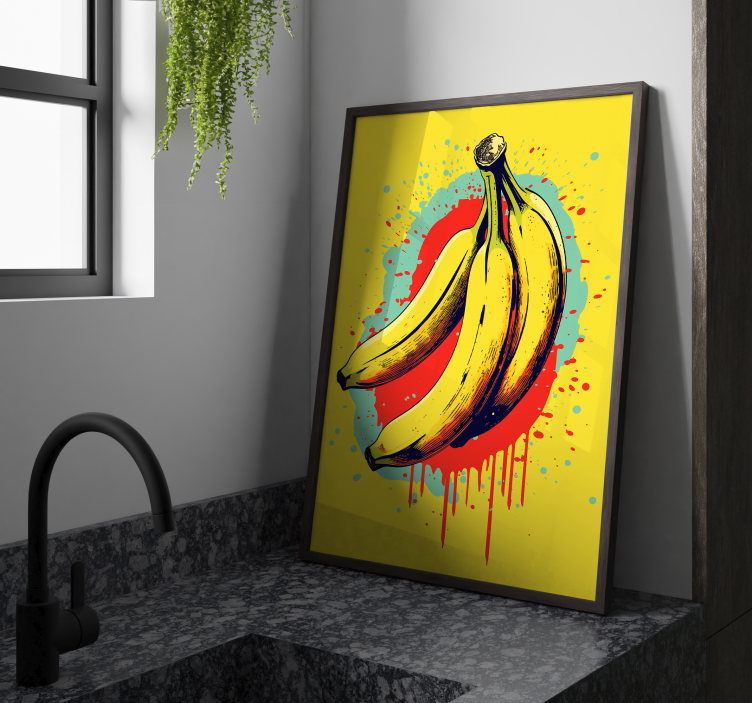 three bananas pop art poster - TenStickers