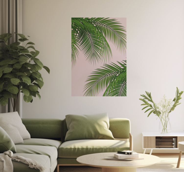Tropical Leaf tree poster wall - TenStickers