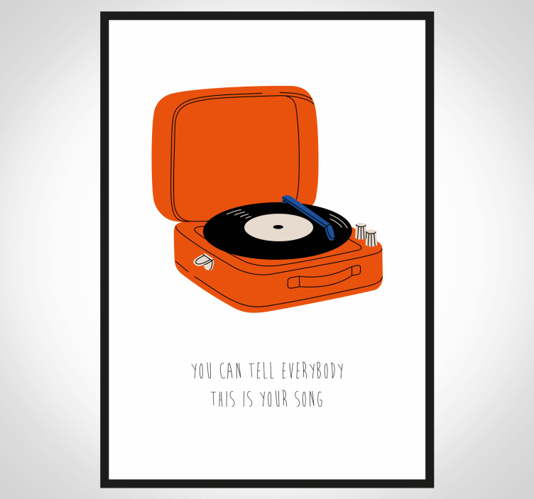 Turn table musical poster - TenStickers
