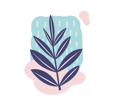 Flowers poster abstract leaf art print - TenStickers