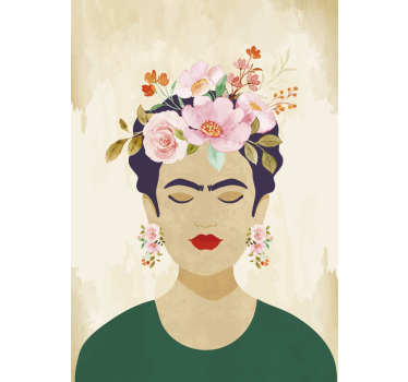 Woman with Flowers poster - TenStickers