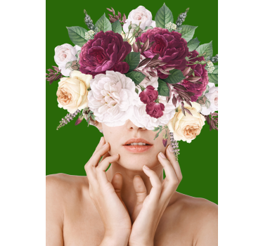 Flowery Woman flower poster - TenStickers