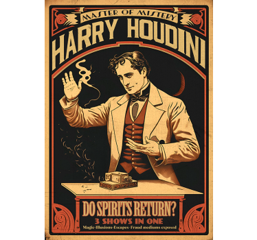 Houdini vintage wall poster - TenStickers
