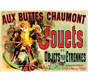 "Aux Buttes Chaumont Jouets" vintage poster - TenStickers