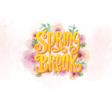 spring break flower poster - TenStickers