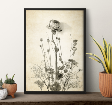 Bouquet of wild flowers design floral wall poster - TenStickers