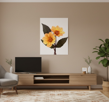 Flowers poster two blooms - TenStickers