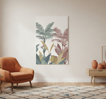 Flowers poster with terracotta tropical plants - TenStickers