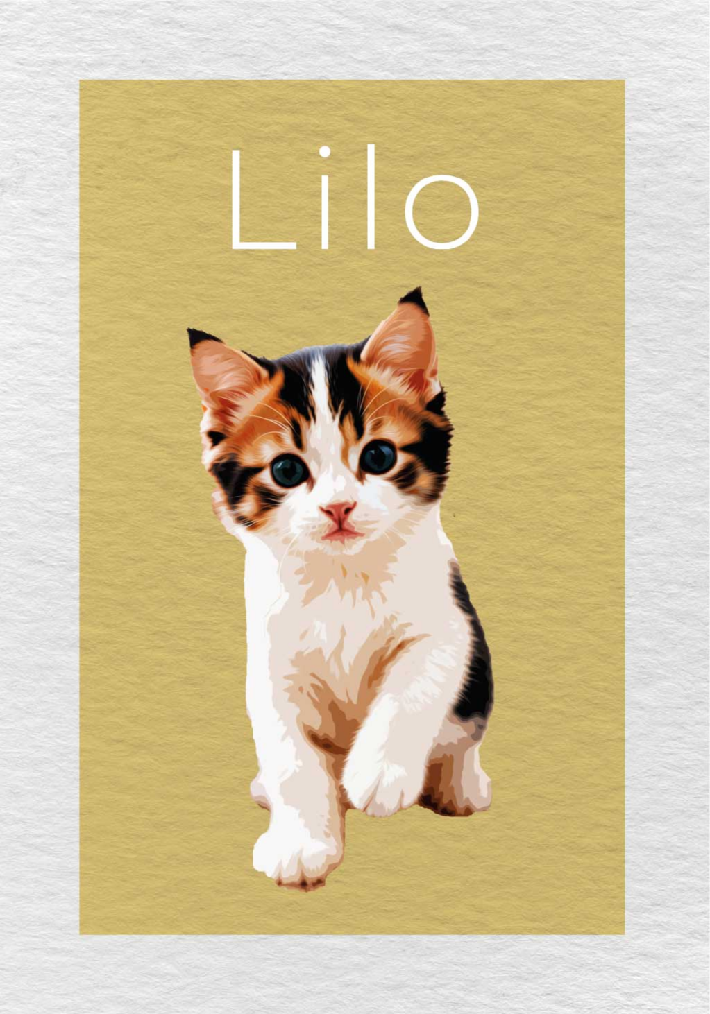 Personalized draw effect animal poster - TenStickers