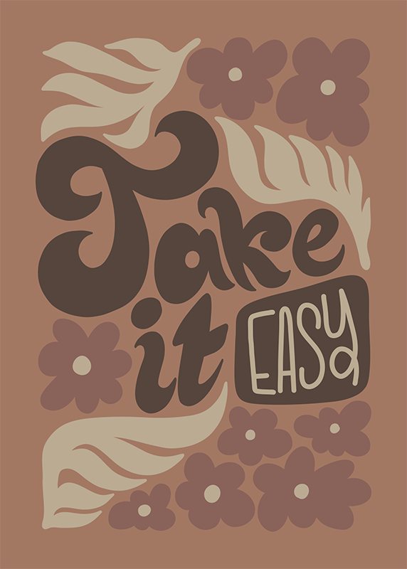 "Take it easy" quote poster - TenStickers