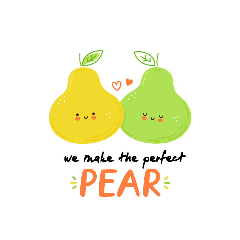 Kitchen poster with humorous pear quote - TenStickers