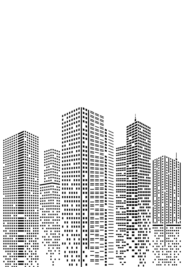 Office poster city skyline design - TenStickers