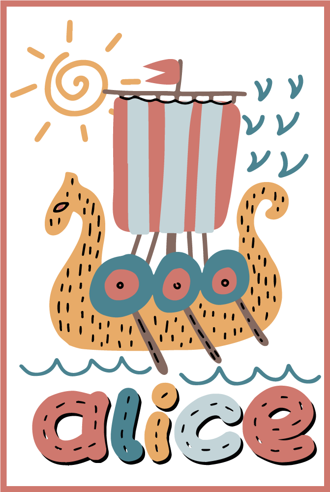 Poster for teenager viking ship custom design - TenStickers