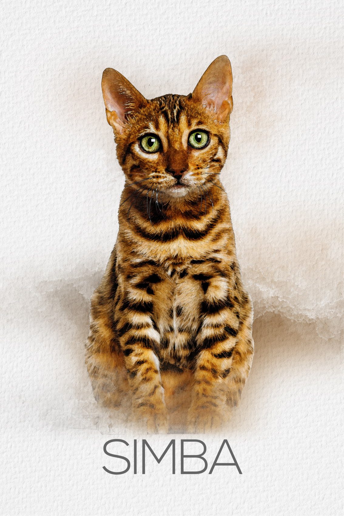 Living room poster pet portrait artwork - TenStickers