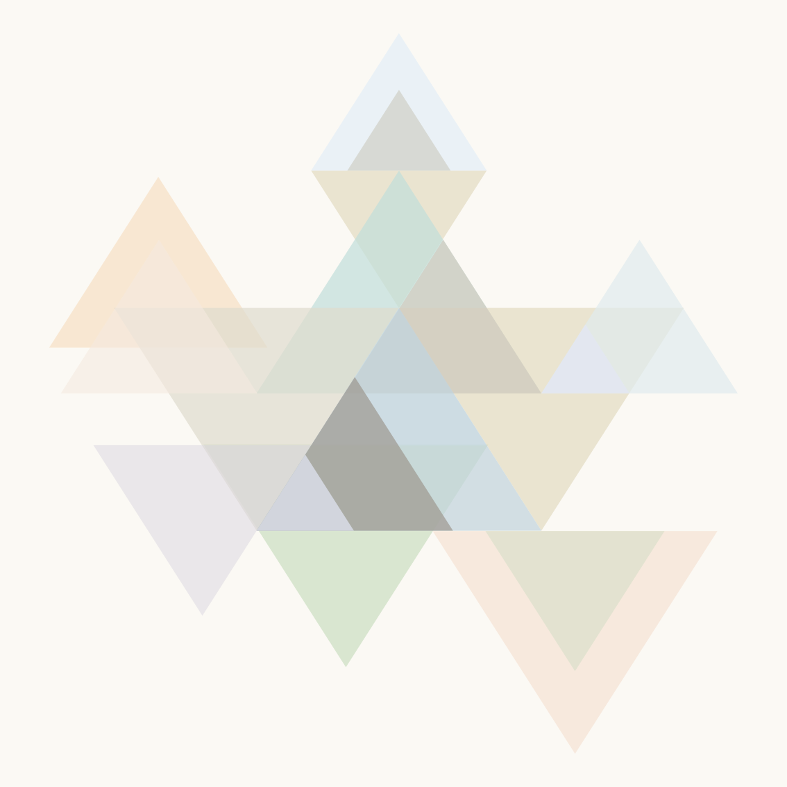 Living room poster colorful triangle art - TenStickers