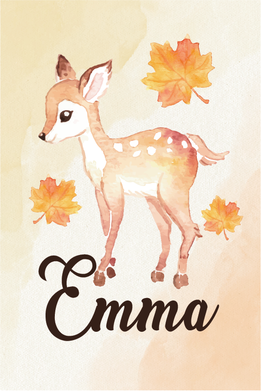 Nursery poster roe deer - TenStickers