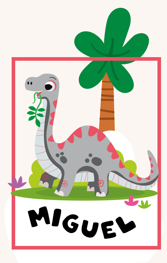 Nursery poster gray long neck dinosaur art - TenStickers