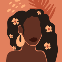 Flower poster aesthetic abstract woman art print - TenStickers