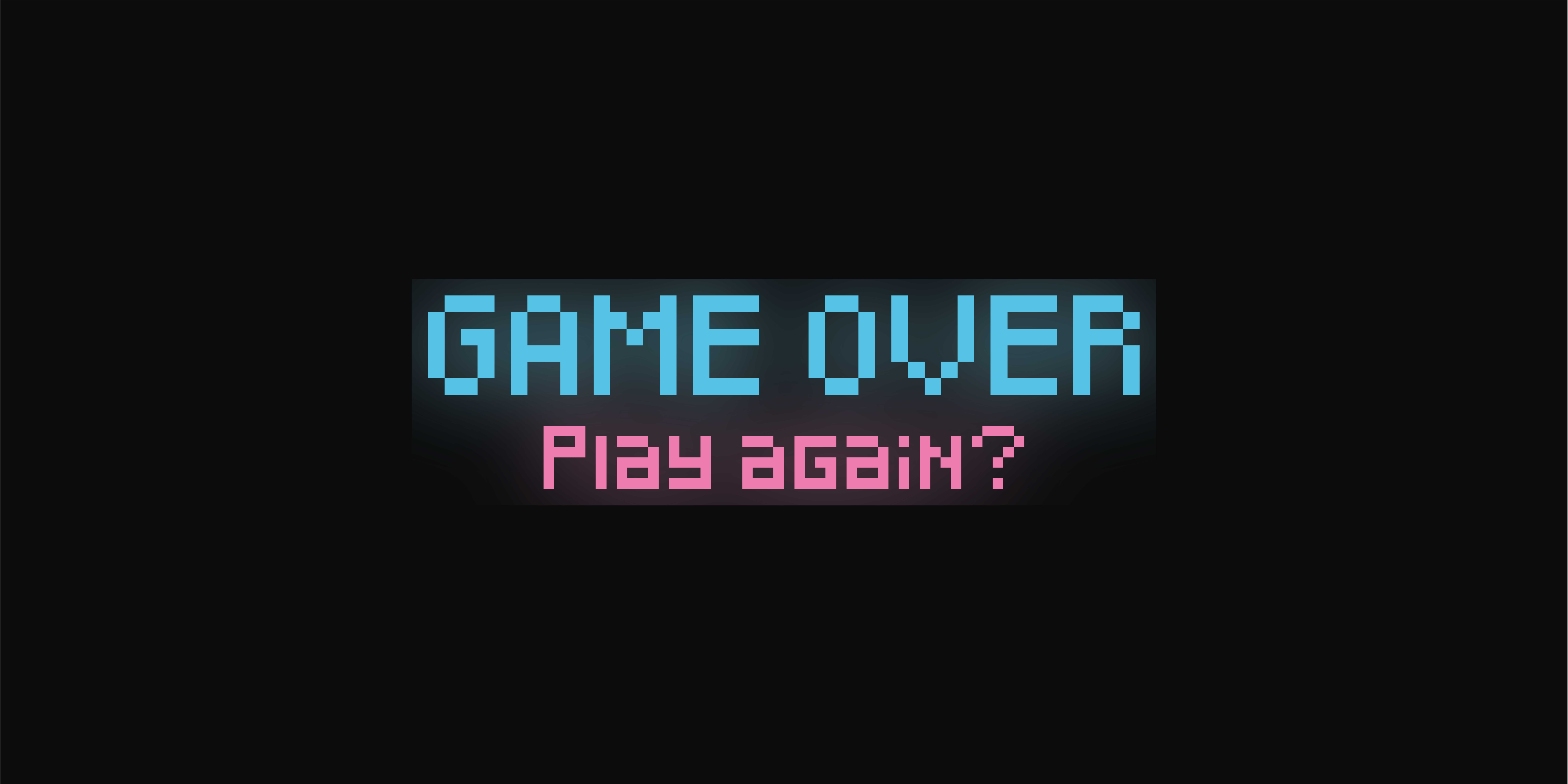 Video game poster game over play again graphic - TenStickers