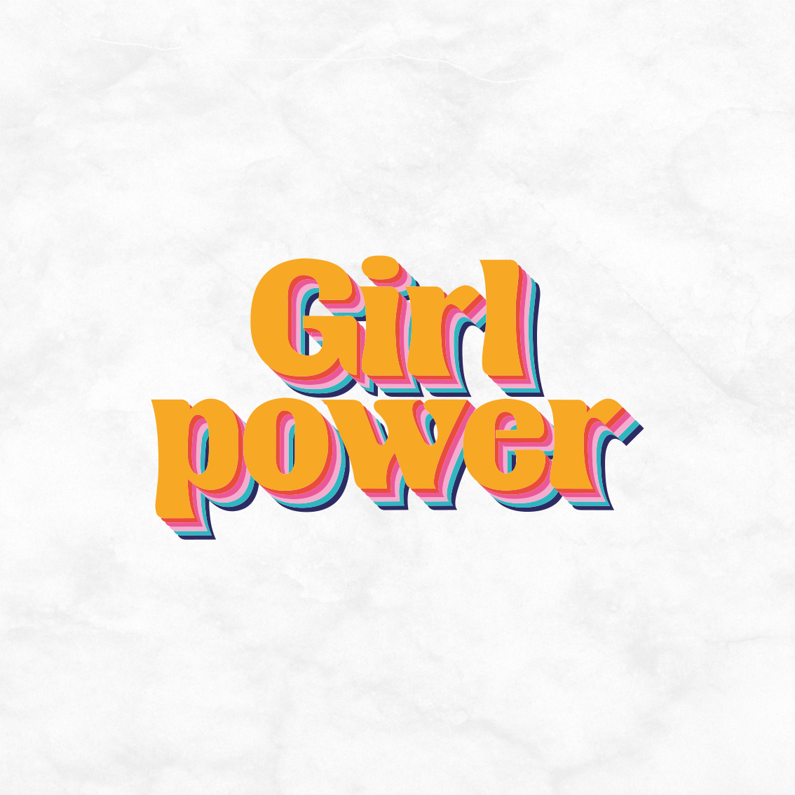 Poster for teenager with floral girl power quote - TenStickers