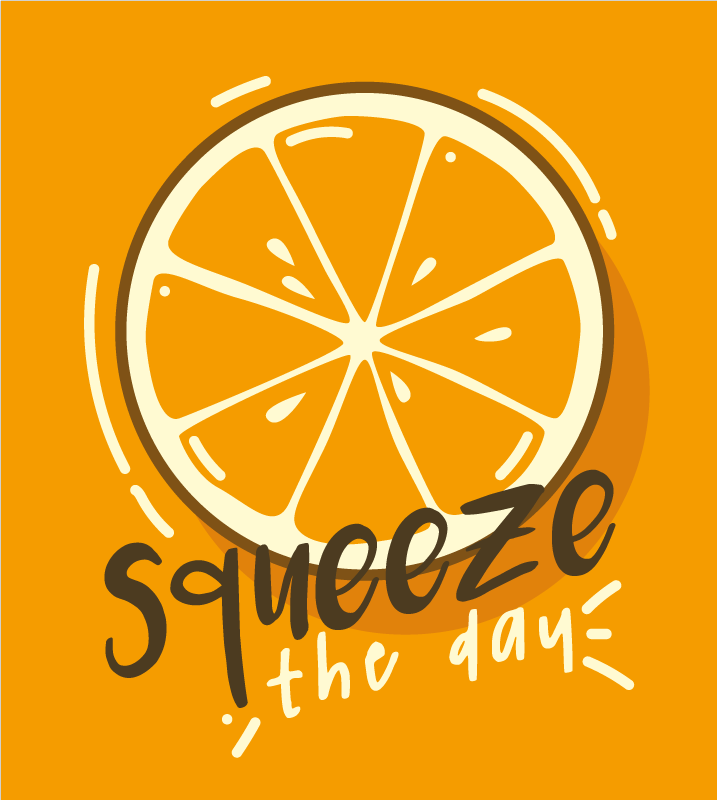 Squeeze the day quote poster - TenStickers