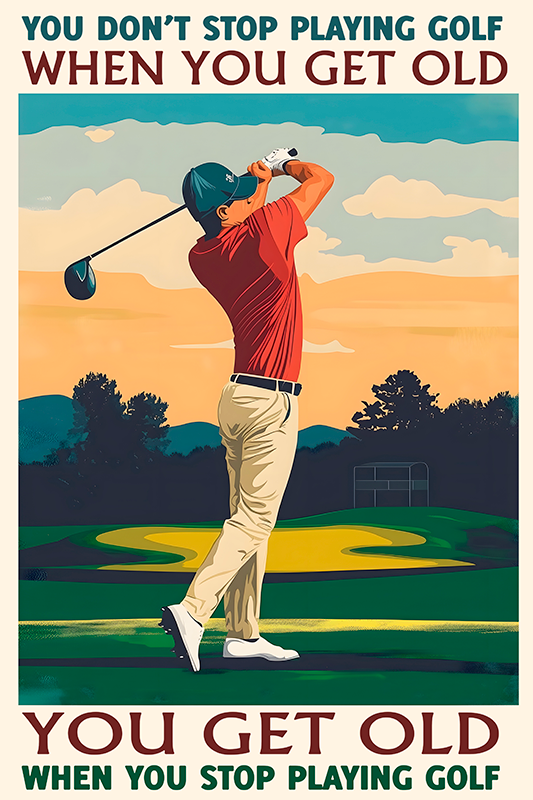 Sports poster playing golf - TenStickers