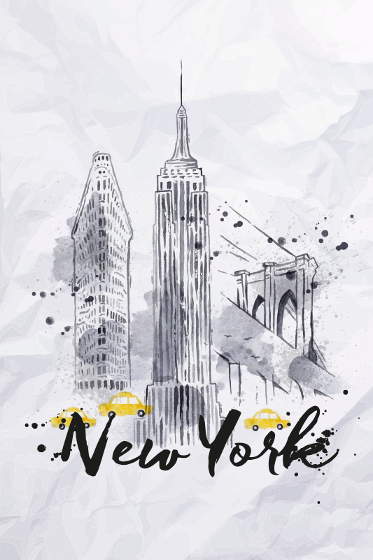 City poster skyline of new york - TenStickers