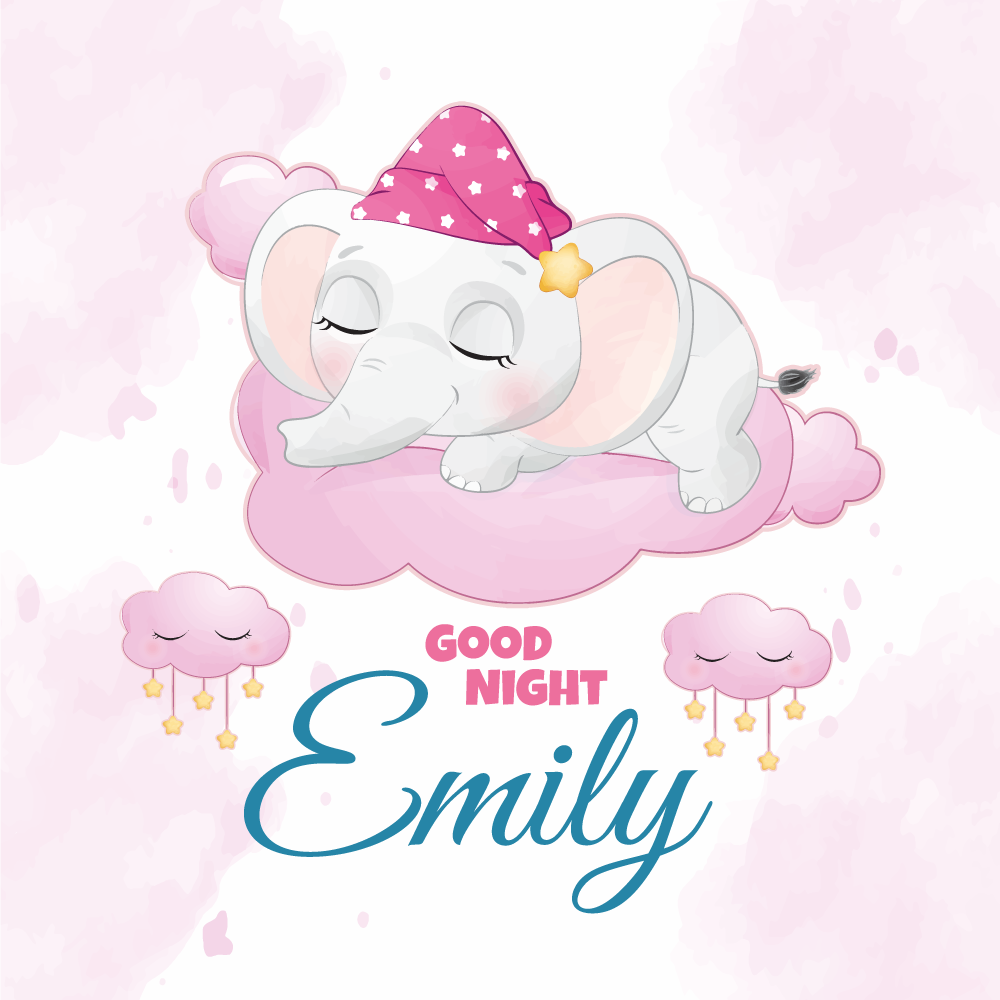 Customisable poster sweet dreams elephant - TenStickers