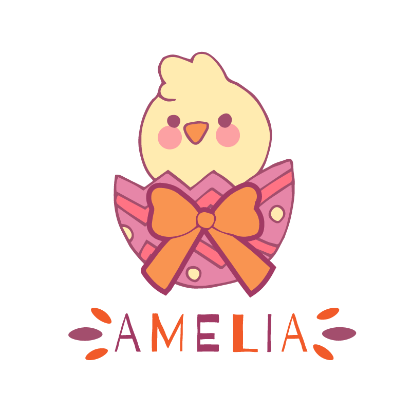 Customisable poster of cute chick illustration - TenStickers