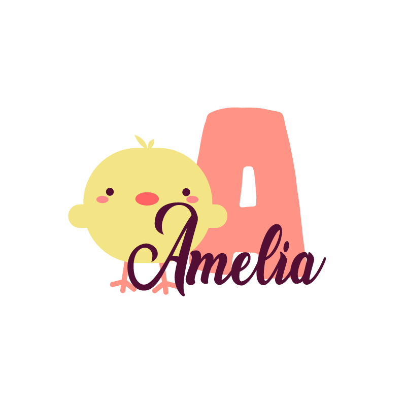 Customisable poster cute chick design - TenStickers