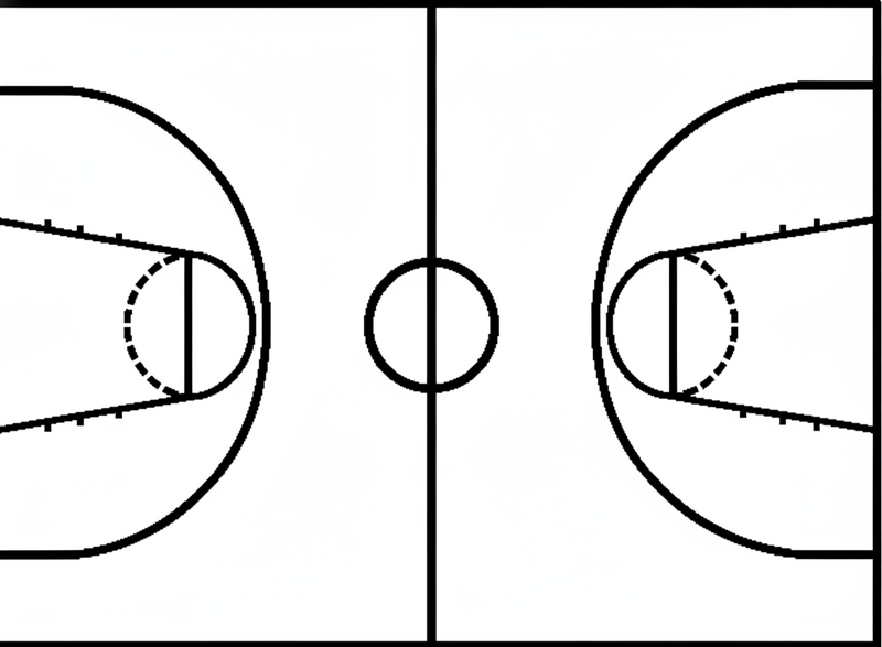 Basketball poster decorative basketball court vinyl - TenStickers