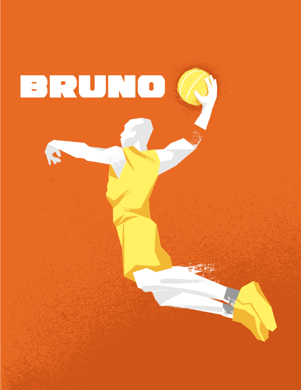 Basketball poster with personalized name design - TenStickers
