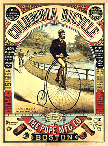 Cycling poster vintage bicycle advertising print - TenStickers