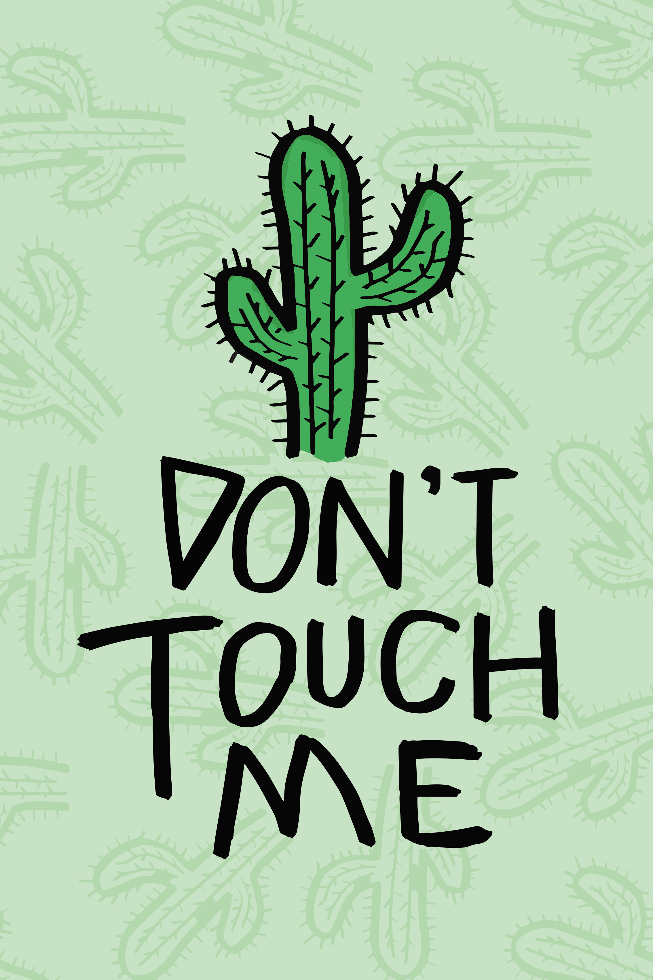 Cactus with humorous quote plant poster - TenStickers