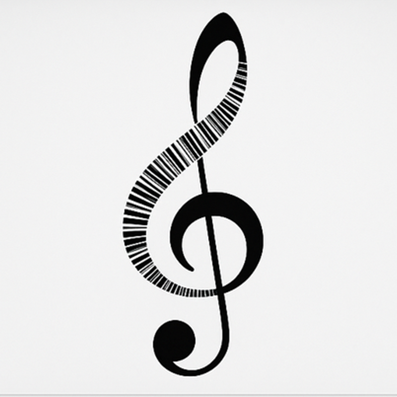 Music poster treble clef art print - TenStickers