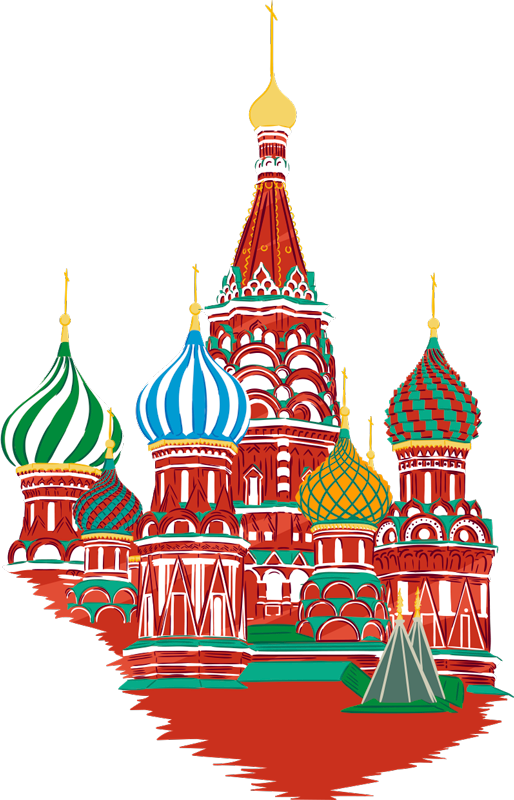 Landscape poster of the russian cathedral - TenStickers