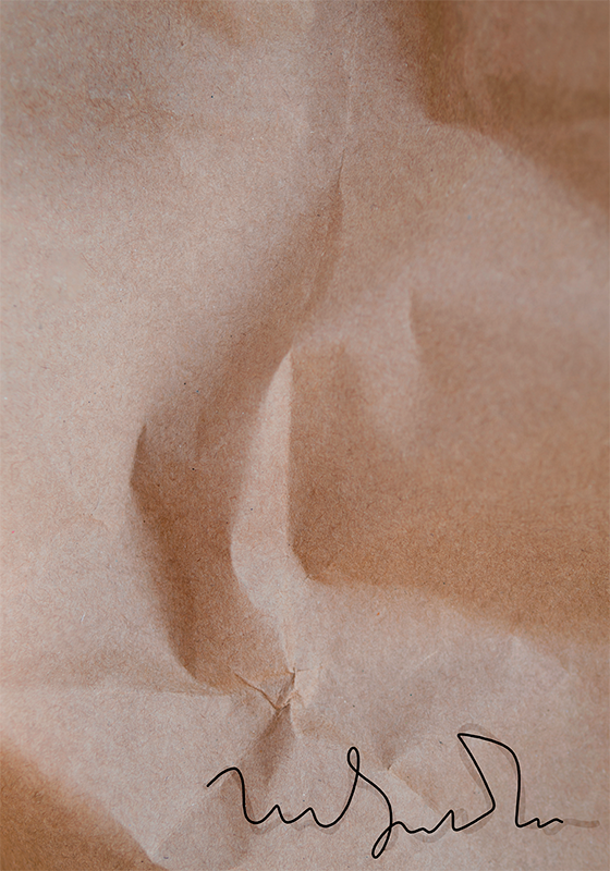 Abstract poster old paper signature art print - TenStickers